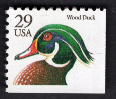 2040078974 1991 SCOTT 2484 (XX) POSTFRIS MINT NEVER HINGED - WOOD DUCK RIGHT AND UNDER IMPERFORATED - Nuevos