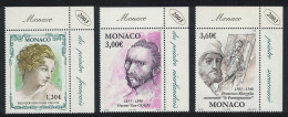 Monaco Van Gogh Boucher Mazzola Anniversaries 3v Corners 2003 MNH SG#2609-2611 - Neufs