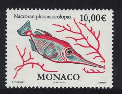 Monaco Fish Common Snipefish 'Macroramphosus Scolopax' 2002 MNH SG#2534 MI#2582 - Unused Stamps
