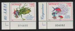 Monaco Corals Starfish Water Plant Fish 2v Corners Number 2000 MNH SG#2474-2475 MI#2521+2523 - Unused Stamps
