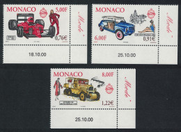 Monaco Motor Cars Royal Collection 3v Corners Date 2000 MNH SG#2479-2481 MI#2528-2530 - Unused Stamps