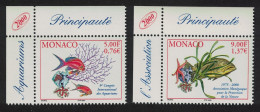 Monaco Corals Starfish Water Plant Fish 2v Corners 2000 MNH SG#2474-2475 MI#2521+2523 - Ungebraucht