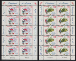 Monaco Corals Starfish Water Plant Fish 2v Sheetlets 2000 MNH SG#2474-2475 MI#2521+2523 - Ongebruikt