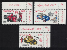 Monaco Motor Cars Royal Collection 3v Corners 2000 MNH SG#2479-2481 MI#2528-2530 - Ongebruikt