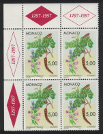 Monaco Giant Bellflower And Carob Pods Corner Block Of 4 1996 MNH SG#2301 MI#2332 - Unused Stamps