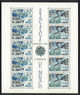 Monaco Europe In Space MS 1991 MNH SG#MS2041 MI#2009-2010 - Unused Stamps