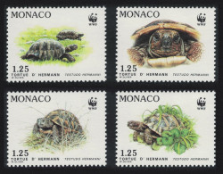 Monaco WWF Hermann's Tortoise 4v 1991 MNH SG#2048-2051 MI#2046-2049 Sc#1778-1781 - Unused Stamps