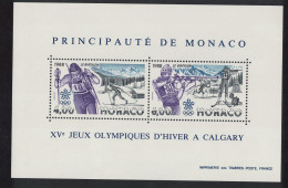 Monaco Skiing Winter Olympic Games Calgary MS 1988 MNH SG#MS1867 MI#Block 38 - Ongebruikt