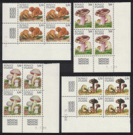 Monaco Fungi In Mercantour National Park 4v Corner Blocks Of 4 1988 MNH SG#1878-1881 - Nuovi