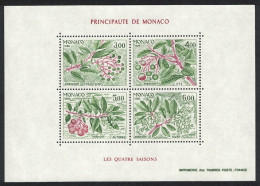 Monaco Seasons Of The Strawberry Tree MS 1986 MNH SG#MS1803 MI#Block 34 Sc#1550 - Ongebruikt