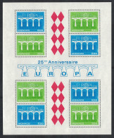 Monaco Bridges 25th Anniversary Of Europa CEPT MS 1984 MNH SG#MS1650 MI#1622-1623 - Unused Stamps