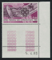 Monaco World Communications Year Corner 1983 MNH SG#1620 - Unused Stamps