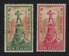 New Zealand Peter Pan Statue Kensington Gardens 2v 1945 MNH SG#665-666 - Unused Stamps