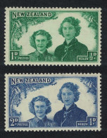 New Zealand Queen Elizabeth II As Princess And Princess Margaret 2v 1944 MNH SG#663-664 - Nuevos
