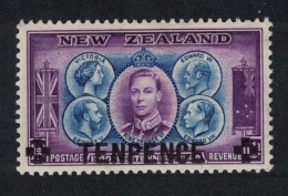 New Zealand Surch 'TENPENCE' Between Crosses 1944 MNH SG#662 - Unused Stamps