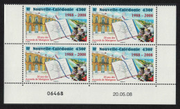 New Caledonia Matignon Accords Block Of 4 Date Number 2008 MNH SG#1444 MI#1465 - Unused Stamps