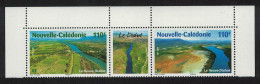 New Caledonia Fields River Bridge Delta Nature Top Strip Of 2v+label 2008 MNH SG#1456-1457 MI#1480-1481 - Unused Stamps