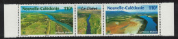 New Caledonia Fields River Bridge Delta Nature Strip Of 2v+label 2008 MNH SG#1456-1457 MI#1480-1481 - Unused Stamps