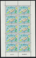New Caledonia Fish Baby In Seashell Sheetlet Of 10v 2007 MNH SG#1432 MI#1450 - Unused Stamps