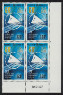 New Caledonia 60th Anniversary Of CPS Corner Block Of 4 Date 2007 MNH SG#1394 MI#1411 - Unused Stamps
