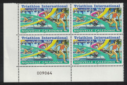 New Caledonia International Triathlon Corner Block Of 4 Control 2005 MNH SG#1343 MI#1357 - Nuovi