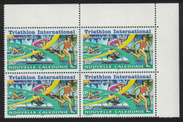New Caledonia International Triathlon Competition Corner Block Of 4 2005 MNH SG#1343 MI#1357 - Neufs