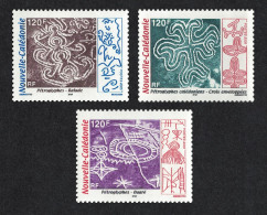 New Caledonia Prehistoric Man Petroglyphs 3v 2005 MNH SG#1361-1363 MI#1374-1376 - Unused Stamps