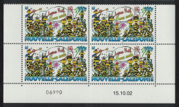 New Caledonia Christmas 2002 Block Of 4 Date Number 2002 MNH SG#1269 MI#1283 - Neufs