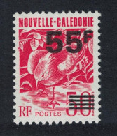 New Caledonia Bird Kagu No 898 Surch '55F' 1993 MNH SG#969 - Unused Stamps