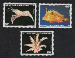 New Caledonia Shrimp Fish Anemone Marine Life 3v 1989 MNH SG#857-859 - Unused Stamps