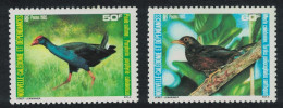 New Caledonia Birds Purple Swamphen Island Thrush 1985 MNH SG#777-778 - Neufs