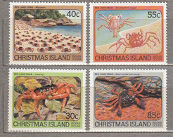 CHRISTMAS ISLAND 1984 Marine Fauna Crabs MNH(**) Mi 183-186 #933 - Crustacés