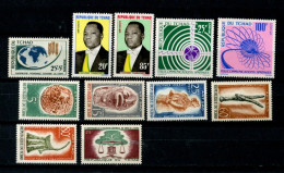 V - TCHAD - Année 1963 :  N°Y&T 83 à 93 + PA 9 à 12 (sf 11) - (14 Timbres  Tous NSC **) - Chad (1960-...)