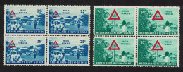 Neth. New Guinea Road Safety Campaign 2v Blocks Of 4 1962 MNH SG#79-80 - Nederlands Nieuw-Guinea