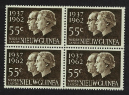Neth. New Guinea Queen Juliana And Prince Bernhard Block Of 4 1962 MNH SG#81 - Netherlands New Guinea
