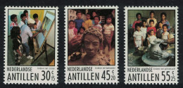 Neth. Antilles Sculpture Youth Care Foundation 3v 1986 MNH SG#912-914 - Curaçao, Nederlandse Antillen, Aruba