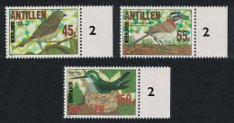 Neth. Antilles Grassquit Sparrow Emerald Birds 3v Numbered Margins 1984 MNH SG#863-865 - Curaçao, Nederlandse Antillen, Aruba