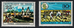 Niger Agriculture Communal Works 2v 1976 MNH SG#631-632 - Niger (1960-...)