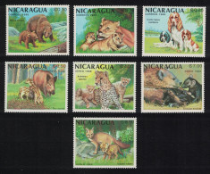 Nicaragua Bears Lions Fox Dog Mammals 7v 1988 MNH SG#2955-2961 - Nicaragua