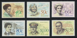 New Zealand Famous New Zealanders 6v 1990 MNH SG#1548-1553 - Unused Stamps
