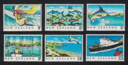 New Zealand Birds Fish Sailing The Sea 6v 1989 MNH SG#1524-1529 - Unused Stamps