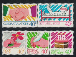 New Zealand Greetings Stamps 5v 1988 MNH SG#1455-1459 - Ongebruikt