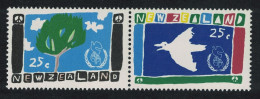New Zealand International Peace Year 2v Pair 1986 MNH SG#1393-1394 - Unused Stamps