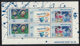 New Zealand Children's Paintings MS 1986 MNH SG#MS1403 - Unused Stamps