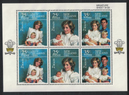 New Zealand Princess Of Wales And Prince William Royal Family MS 1985 MNH SG#MS1375 - Unused Stamps