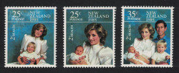 New Zealand Princess Of Wales And Prince William 3v 1985 MNH SG#1372-1374 - Unused Stamps
