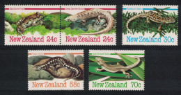 New Zealand Amphibians And Reptiles 5v 1984 MNH SG#1340-1344 - Unused Stamps
