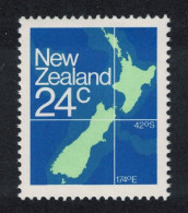 New Zealand Map 1982 MNH SG#1261 - Unused Stamps