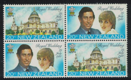 New Zealand Charles And Diana Royal Wedding 2v Block Of 4 1981 MNH SG#1247-1248 MI#826-827 - Nuovi
