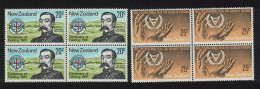 New Zealand Commemorations 2v Blocks Of 4 1981 MNH SG#1237-1238 - Ongebruikt